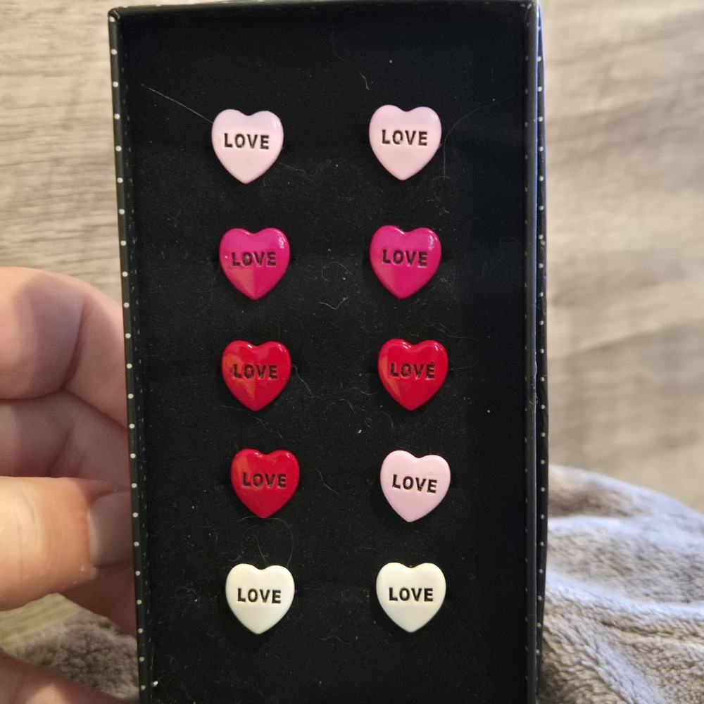 10 Pc Piece Girls Valentine Love Heart‎ Rings Paparazzi Adjustable Kids Rings